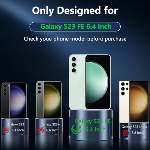 Image of OWKEY Design for Galaxy S23 FE Case 6.4'', Magnetic Galaxy S23 FE Case for Magsafe with Screen Protector [Military-Grade Protection] Shockproof Phone Cover Slim Protective Bumper for S23 FE 5G, Gray