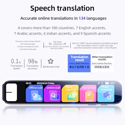 Image of Scan Sense Pen, Scansense Ai Smart Pen, Instant AI Answers for Math, History & More, Offline Translation 60+ Languages for Camera, Bluetooth, Music & File Storage (1 PCS)