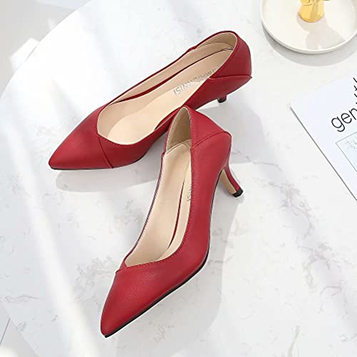 TN TANGNEST Women's Classic Pointed Toe Dress Shoes Party Low Heel Pumps3