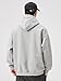 ceauros Men's Hoodies Loose Fit Pullover Casual Fashion Long Sleeve Hooded Sweatshirts with Pocket(Grey,XL)