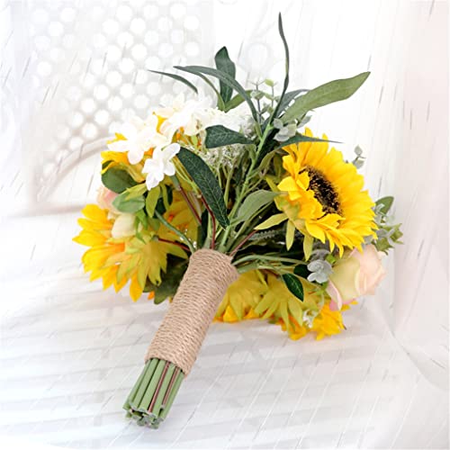 Bouquet de mariage artificiel sans entretien pour mariée style Mori JFDBGU - 6