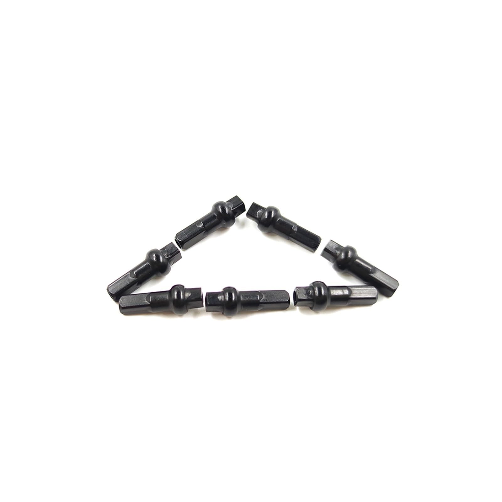 Nippel for 14,4 mm 16 mm 18 mm hochfeste Nippel aus Aluminiumlegierung, 14 G Speichen, Schwarze Rennradspeichen (Color : Black, Size : 14.4mm60pcs)