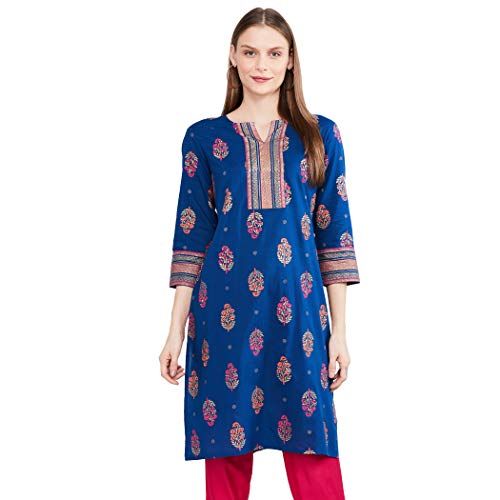 Image of Max Women Embroidered Three-Quarter Sleeves Kurta