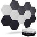 Acoustic Panels, Magrowill 12-Pack Soundproof Wall Panels 14 X 12 X 0.4 Inches, Sound Absorbing Panels with Full Self-Adhesive, Interior Wall Decor Felt Tiles Board