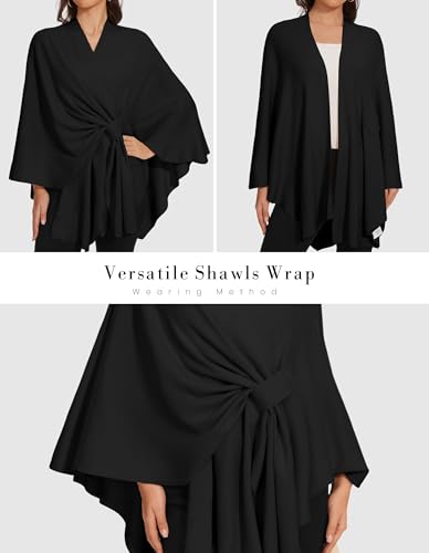 Cross Front Shawl Wraps for Women Soft Warm Wedding Travel Shawls Poncho Sweater Cape4