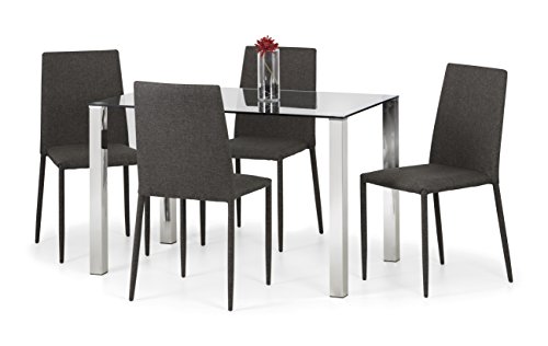 Table à manger Enzo Julian Bowen chromée pour repas modernes - 3