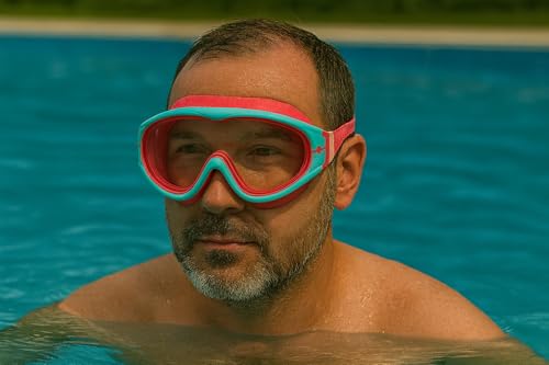 Image of VRT Kids /Men /Women Swimming Goggles Diving Goggles Anti Fog Silicone Waterproof Swimming Goggles (Green & Dark Pink)