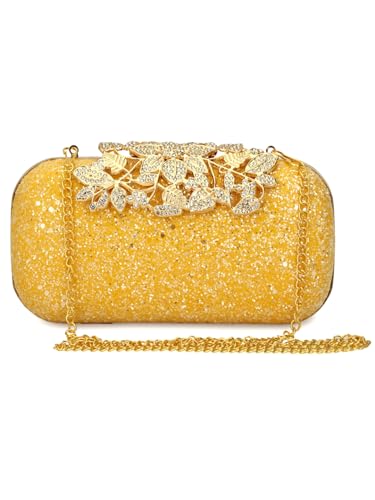 Image of TOOBA Women's Clutch, Metallic Yellow