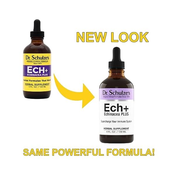 Dr. Schulze's Echinacea Plus | Echinacea Root and Seed | All Organic Extract | Gluten-Free & Non-GMO for Immune System Support | 4 oz - Image 2