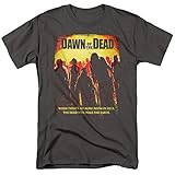Dawn of The Dead Title Unisex Adult T-Shirt, Charcoal, Large