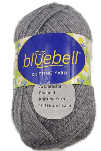 Image of 1 Pieces Blue Bell Wool, 100 gm Each Thick Yarn Best Used with Knitting Crochet Needles Wool Yarn for Knitting Needle Acrylic Thread Knitting Yarn (Grey)
