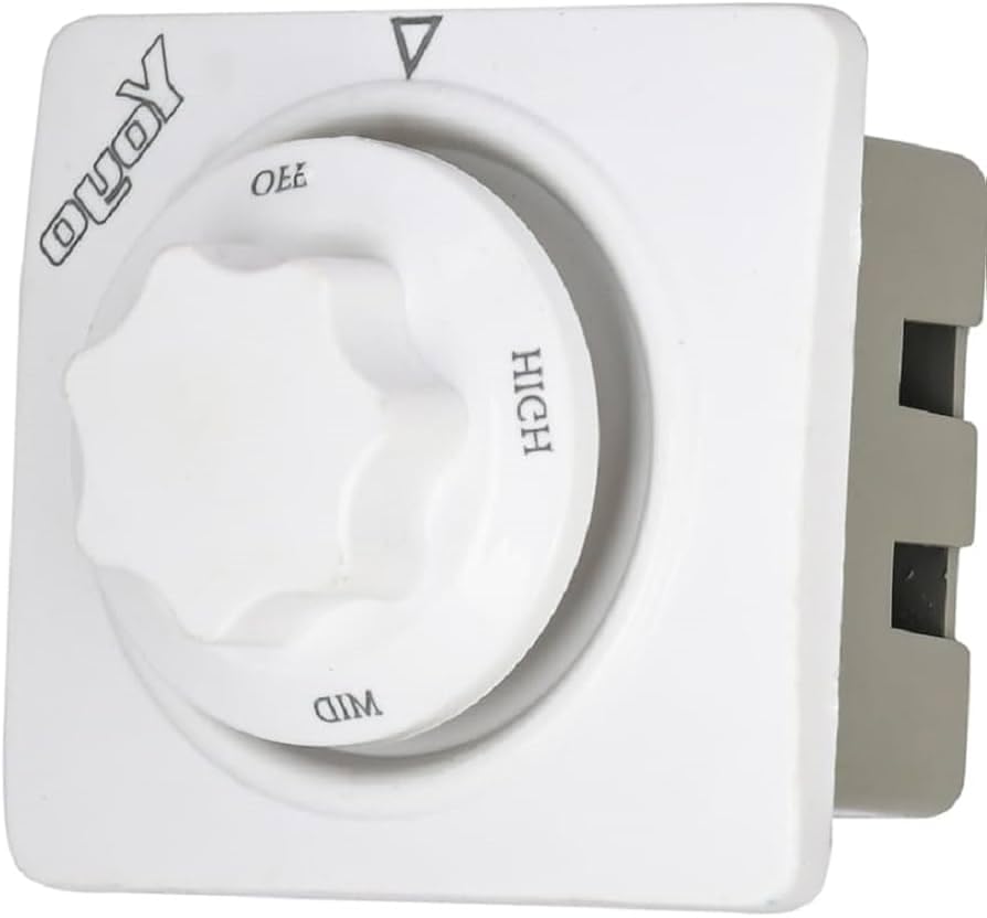 Image of SEER Electric Cooler Speed Control Switch, 2000 Watt, Rotary Type Regulator, White (2000 WATT REGULATOR)