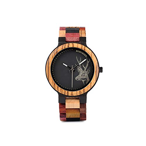 Preisvergleich Produktbild MR Herrenholz Uhren-Massivholz-Uhren, leicht handgemachte japanische Bewegungen, Gesundheits- und Umwelt Geschenke for Paare Holzuhren