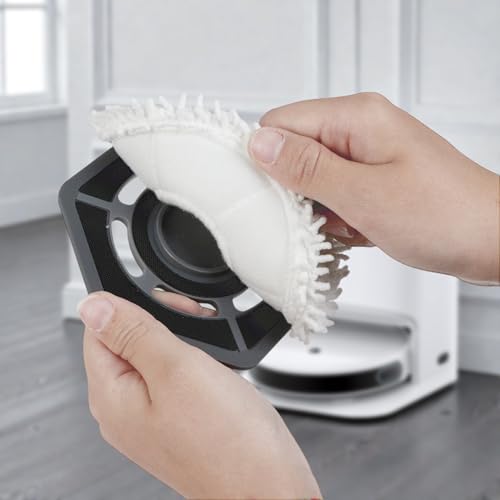 Image of Mop Pad Holder Replacement for Ecovacs Yeedi Mop Station Vacuum Cleaner, Pad Plate Accessories and Water Tank Cleaning Cloth Part (White)