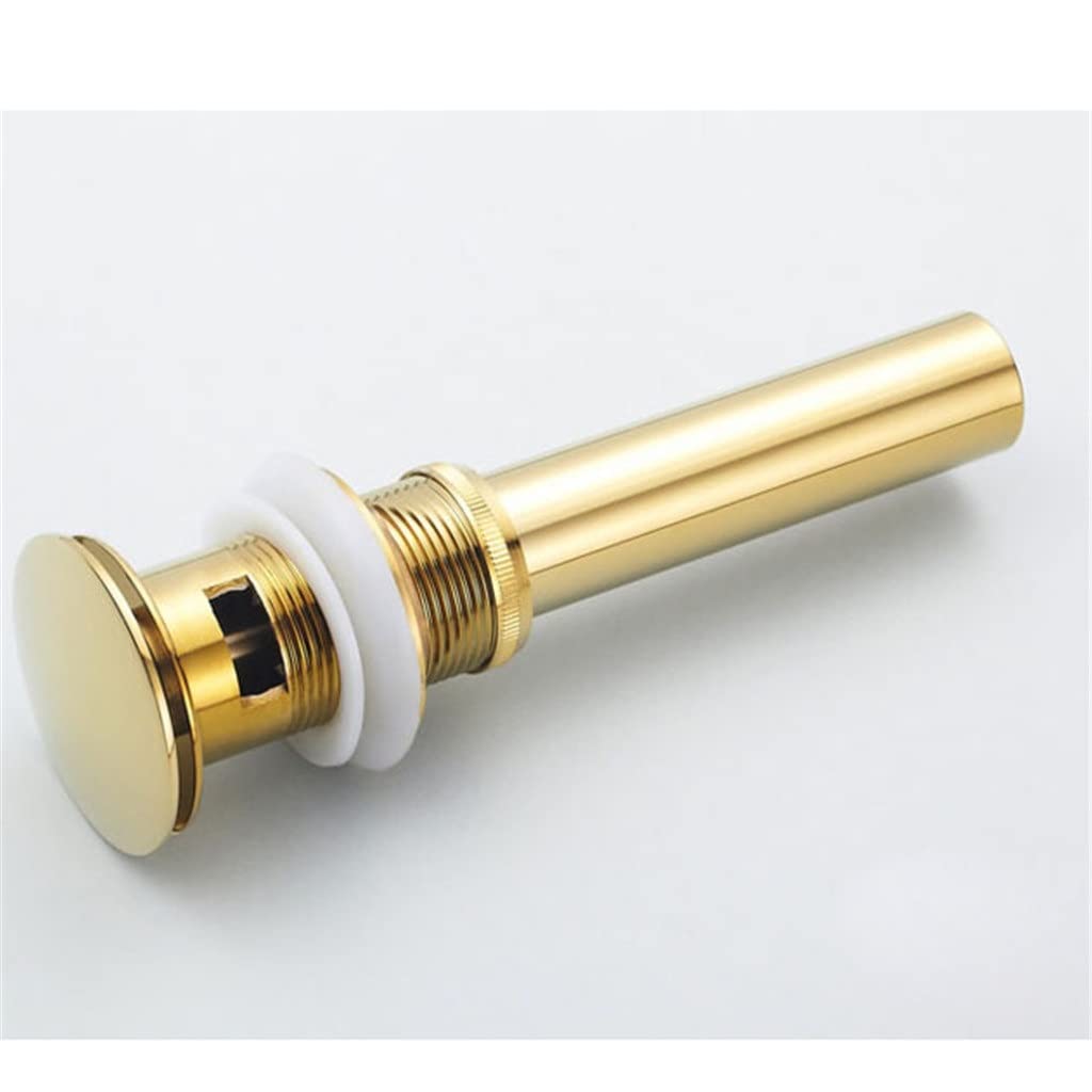 Italiano: Bagno Accessorio Lavello Drain Filtro Golden Color Click-Clack Basin Waterlet con Overflow(3-Pack)