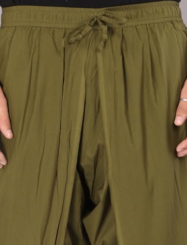 Image of Urali Men's Solid 100% Cotton Dhoti Pants - D100A