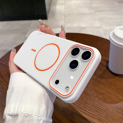 Coque magnetique iPhone 17 Air et 16 en TPU souple blanc givre antichoc