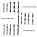 Healifty 19pcs Hss High Speed Steel Drill Bit Set with Straight Shank, Titanium Coated Metal and Wood Drilling Bits, Industrial Grade for Electric Drills and DIY Applications