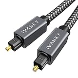 iVANKY Cable Óptico Audio Digital 1,8 m (Audio Impecable, Conexión Estable, Durable Nylon Trenzado) Cable Digital Audio Compatible con Barra de Sonido, TV, PS4, Xbox, Samsung, LG, Vizio - 6ft