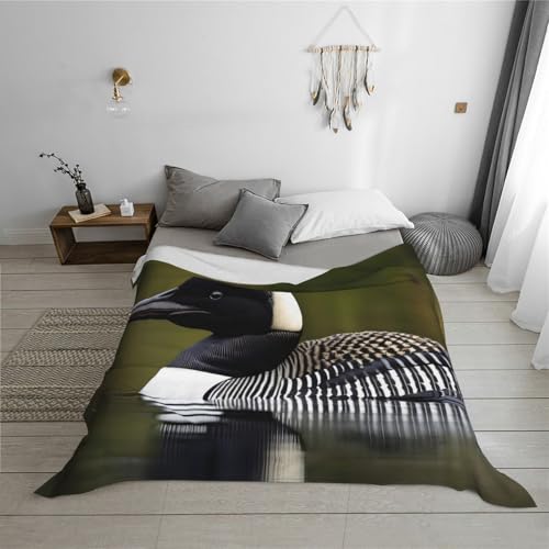 Couverture en flanelle oiseau Loon nature pour lit et canapé - 6