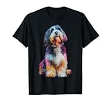 bearded collie dog motivo pet illustrazione bearded collie maglietta
