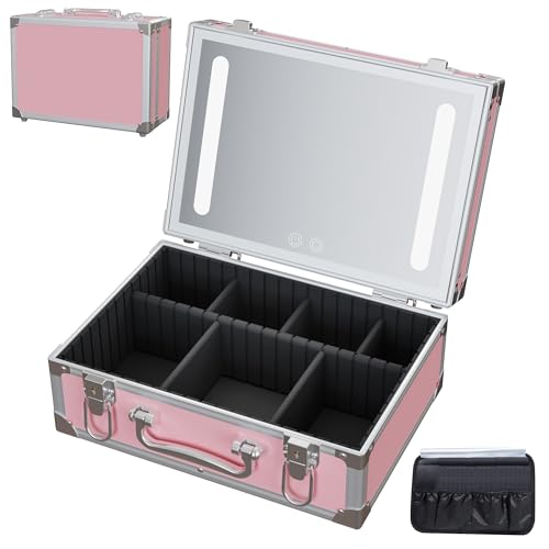 Travel Makeup Case with LED Mirror