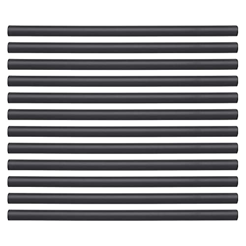 Questech Décor Tile Trim, 1/2 X 12 Inch Soho Pencil Tile Transition Liner, Decorative Tile Edge Trim, Decorative Shower Tile Border, Kitchen Tile Backsplash Trim, Graphite Black, 12 Pack #TOP1