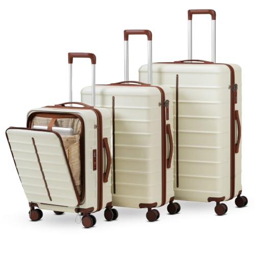 Image of Assembly Odyssey Pro Trolley Bag Set of 3 20, 24, 28 Inch (55, 65 & 75 cm) Hard Shell Polycarbonate Luggage Set Lightweight with Laptop Compartment with TSA