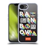 Head Case Designs Officially Licensed Emoji® Black Rainbow Pride Soft Gel Case Compatible with Apple iPhone 16e