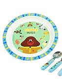 Hey Duggee Dinner Set 6 Piece for | Tableware Characters Lunch Reusable Cutlery Plate Bowl Tumbler Cup | Lightweight TV Show Blue Merchandise - Image 4