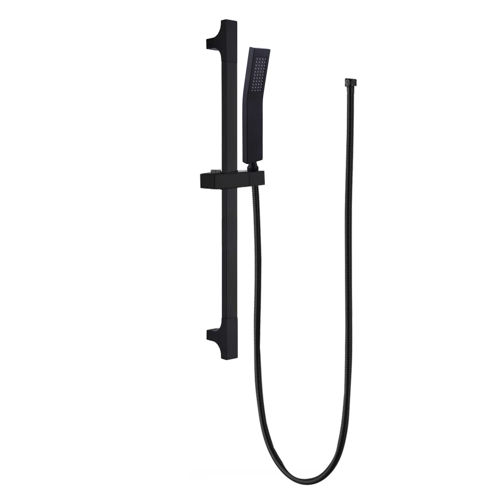 BEIYI Matte Black Handheld Shower with Slide Bar, Handheld Shower Head with Hose, High-Pressure Shower Head with 29" Long Slide Bar Combo Adjustable Height