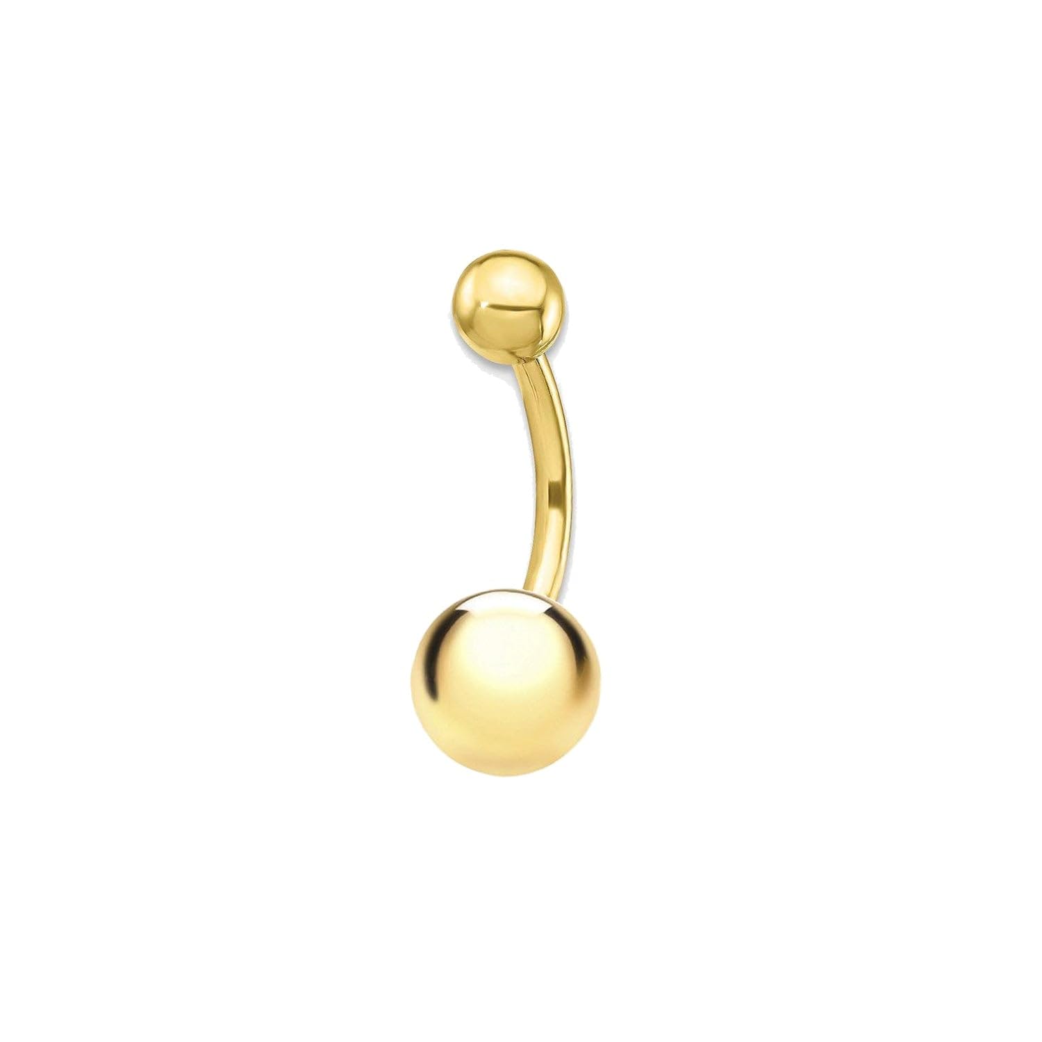 Monde Petit Piercing für Nabel Kugel 8 mm - Gelbgold 9 Karat (375) - Geschenkbox - Garantiezertifikat