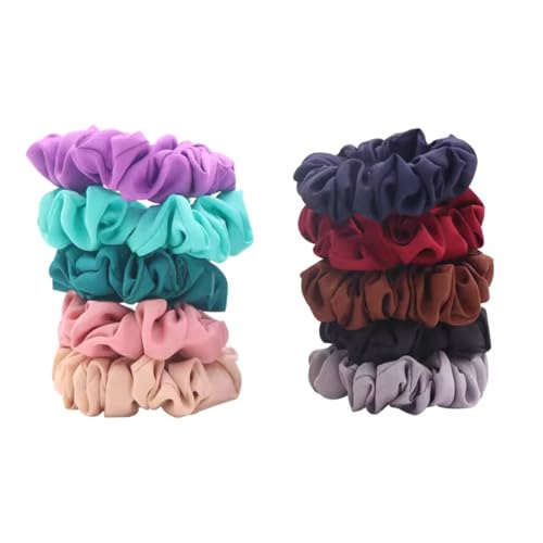 Image of GITGRNTH Soft Cotton Hair Ties for Women - No Damage Elastic Hair Bands - Durable Rubber Band for Women - Ideal Ponytail Holders - Comfortable Hair Accessories - Gentle on All Hair Types - Perfect for Thick and Thin Hair - Scrunches for Women - Kids Hair Rubber Band
