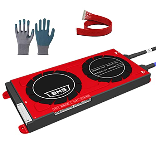 QQXY Lifepo4 BMS 8S 12S 16S 30A-250A Placa de protección de batería,PCB Placa de protección,módulo de protección de batería Inteligente,con BT + botón de activación,para 18650 batería Paquete Cover