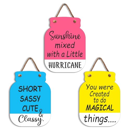 Image of Zesta Wooden Wall Hanging Decorative Items /Hanging Home Wall Decor Items /MDF Decoration Items for Home /Cute Wall Art For Living Room /Home Decor Items Living Room (JAR-10)