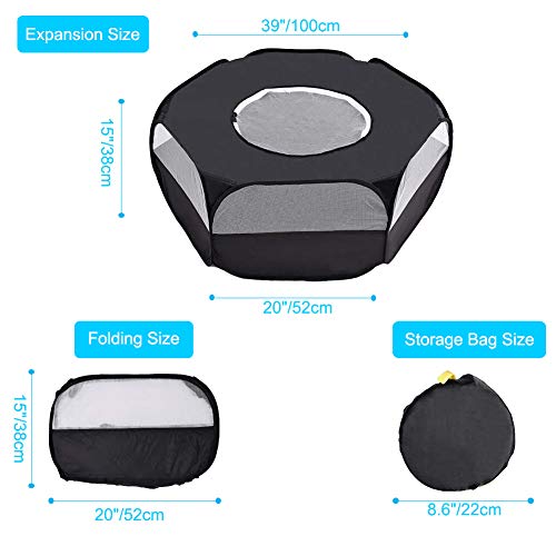 Suwikeke Small Animal Playpen, Breathable Pet Cage Tent, Foldable Portable Exercise Pet Fence, With Anti Escape Top Cover For Hamster Chinchillas Hedgehogs Guinea Pig Rabbits Kitten #TOP4
