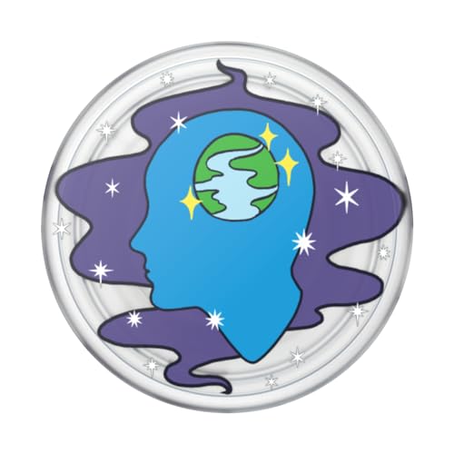 Image of PopSockets Adhesive Phone Grip, Holder- Open Minded | Secure Comfortable Hold, Anti-Drop, Kickstand, Plant, Moon, Star, Sun, Space