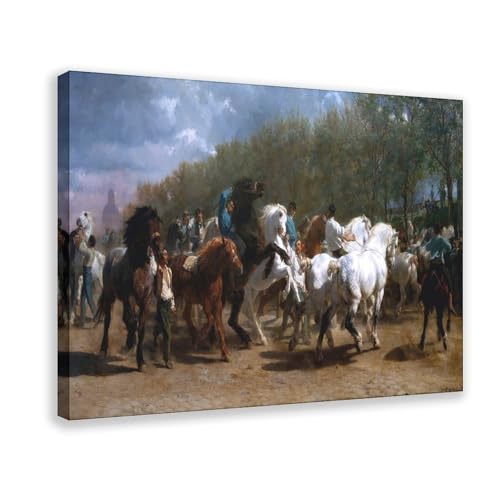 Tableau The Horse Fair Rosa Bonheur décoration murale salon cadre à suspendre