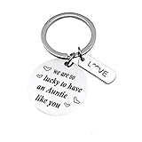 Aunt Birthday Christmas Gifts We are So Lucky to Have an Auntie Like You Keychain Family Member...