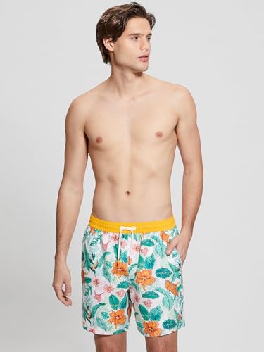 GUESS Men's Eco Medium Vintage AOP Swimtrunk3