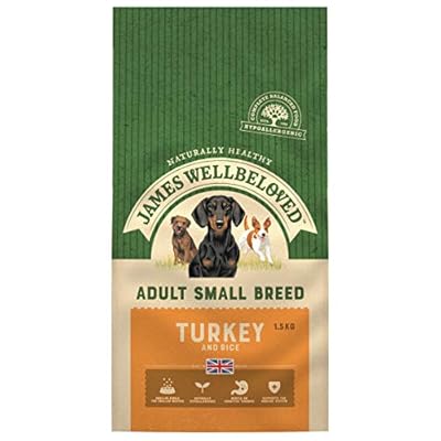 James Wellbeloved Complete Dry Adult Small Breed Dog Food Turkey and Rice, 1.5 kg