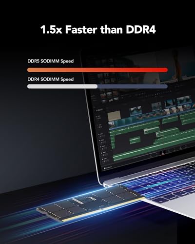 Image of Lexar SODIMM 16GB DDR5 RAM 4800MHz, 262-Pin DDR5 SODIMM Laptop RAM, High Performance SO-DIMM Memory for Laptop Memory /All-in-One Intel NUC Mini PC, 1.1V, CL40-40-40-77