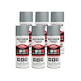 Rust-Oleum 1614830-6PK Industrial Choice 1600 System Multi-Purpose Spray Paint, 12 oz, Dull Aluminum, 6 Pack