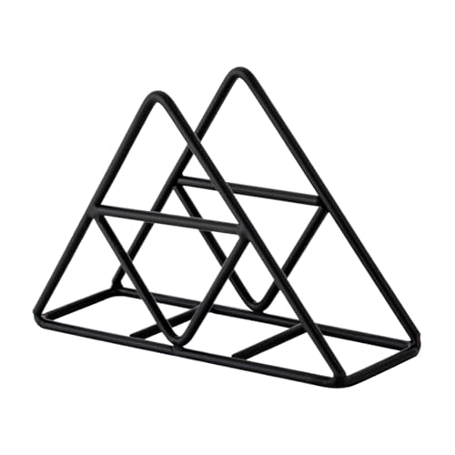 Servilleteros de metal negro de 6.7 x 4.3 x 2 pulgadas, elegante dispensador de servilletas para almacenamiento de mesa, fácil acceso para restaurante y uso doméstico