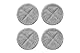 Samsung Mikrofaser-Pads für Spinning Sweeper Wischaufsätze VCA-WB650/GL und VCA-WB650A/GL, Wiederverwendbar, Grau, 4 Stück, VCA-SPW90/VT