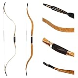 AF Archery Recurve Bow Traditional Horse Bow for Mounted Archery and Precision Shooting, Sicai Bow Peak Heritage of Ming Dynasty(45lbs, Birds Eye Maple)