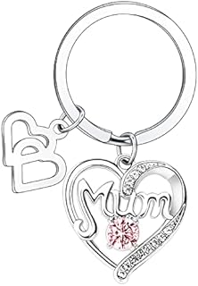 BESPMOSP Mum Keychain Mum Keyring from Daughter Son Mother's Day Gifts Heart Gifts Birthday Gifts For Mum Crystal Pendant Keyring