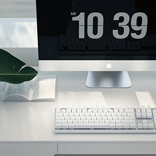 Hexgears G5 2.4G Wireless Mechanical Keyboard 104 Key，Wireless And Type-C Wired Connection, 100% Full-Size, Blue Led Backlit, Windows And Mac Os Compatible Black Keyboard Kailh Box White Switches #TOP1