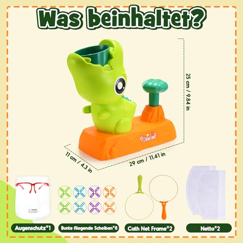 Adeokay Dinosaurier Spielzeug ab 3-10 Jahre,Outdoor Spiele für Kinder Propeller Spielzeug Kinder Geschenke Junge 3-8 Jahre Spielzeug ab 2-6 Jahre Raketen Spielzeug für Kinderspielzeug ab 2-6 Jahre