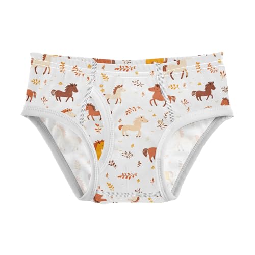 Horse Seamless Boys' Underwear 100% Cotton Boys' Briefs Soft Toddler Underwear